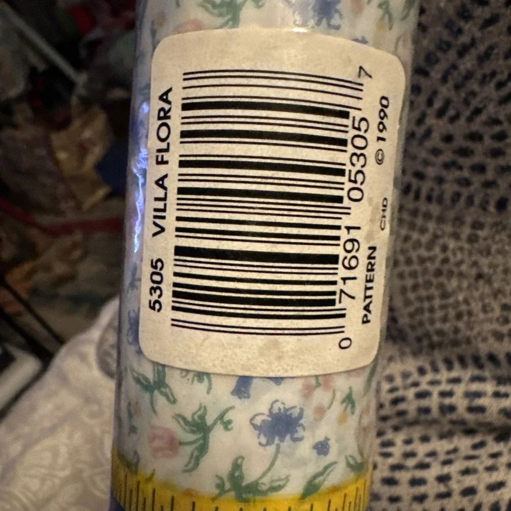 NIP Vintage ROLL Of Rubbermaid Villa Flora SHELF LINER/PAPER - 1990's  Pink Blue